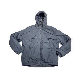 American Eagle Black, Hooded jacket/Coat Men's Large, Black, Zip Up, midweight